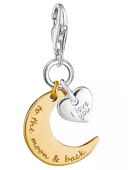Sterling Silver Charm Club Love You to the Moon and Back Charm