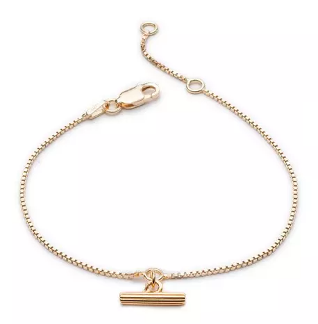 Rachel Jackson Mini T-Bar Bracelet Gold
