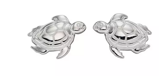 Stering Silver Turtle Stud Earrings