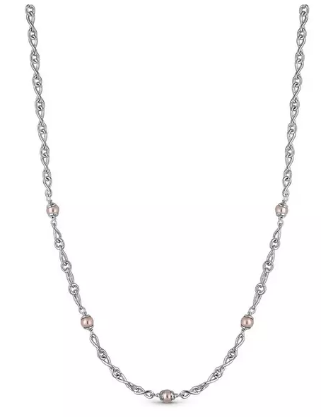 Sterling Silver 925 Infinity Pearl Allway Necklace