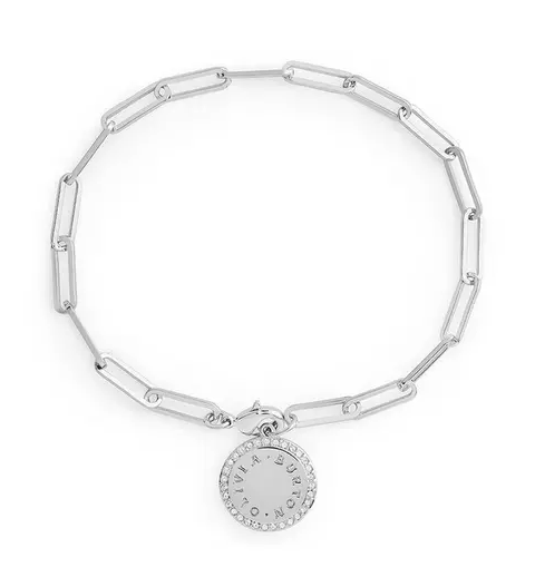 Olivia Burton Bejewelled Classics Bejewelled Classics Disc Chain Bracelet Silver
