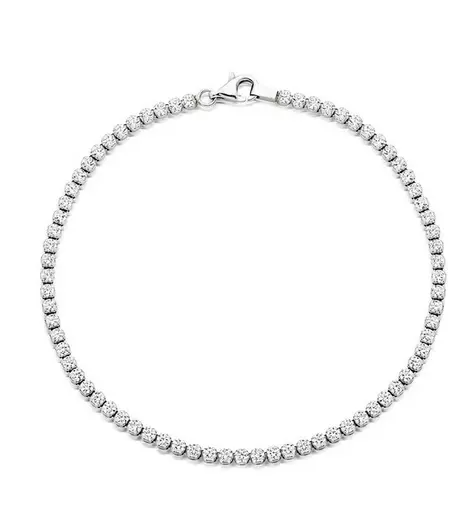 Silver Cubic Zirconia Tennis Bracelet