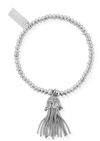 Childrens Sterling Silver Didi Tassel Bracelet - Silver
