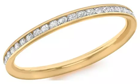 9ct Gold White Cubic Zirconia Set Ring