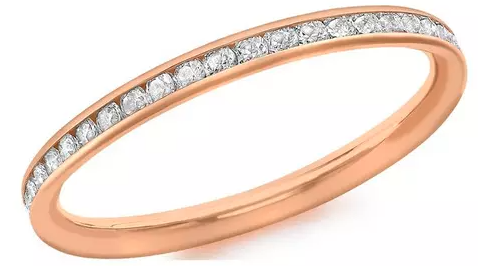 9ct Rose Gold Cubic Zirconia Set Ring