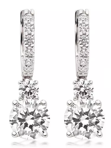 Silver Cubic Zirconia Drop Earrings