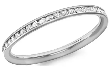 9ct White Gold Cubic Zirconia Set Ring