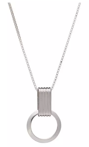 Rachel Jackson Plain Hardware Necklace Silver