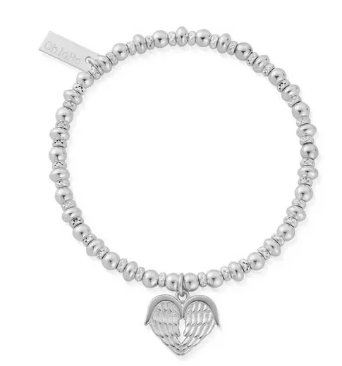 Chlobo Sterling Silver Didi Sparkle Heavenly Heart Bracelet