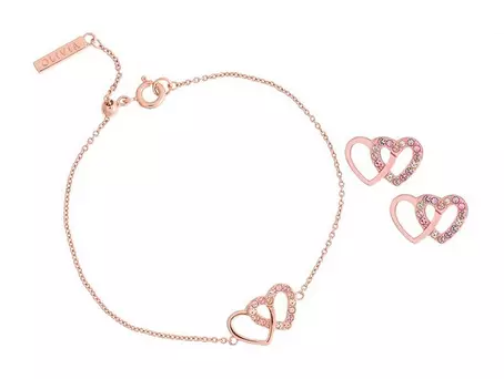 Olivia Burton The Classics Rose Gold Earring & Bracelet Gift Set