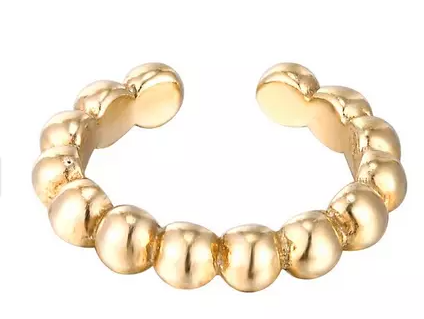 18ct Gold Plated Sterling Silver Beaded Earring Cuff