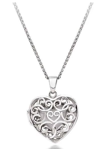 Silver Heart Locket Pendant