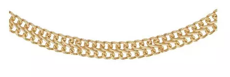 Gold Plated Sterling Silver Double Curb Chain