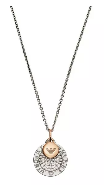 Emporio Armani Sterling Silver EA Ladies Necklace