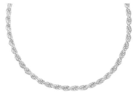 STERLING SILVER BIG CORDA CHAIN NECKLACE