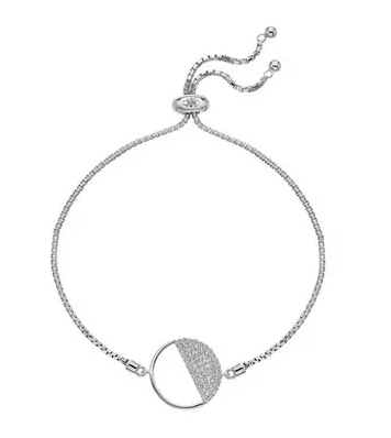 Horizon White Topaz Circle Bracelet