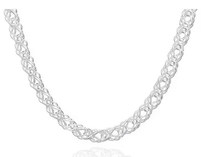 Sterling Silver Choker Style Statement Chevron Curb Necklace