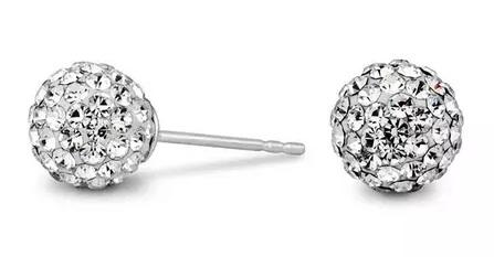 6mm Pave Ball Stud Earrings