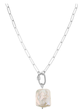 STERLING SILVER BOLD BAROQUE NECKLACE