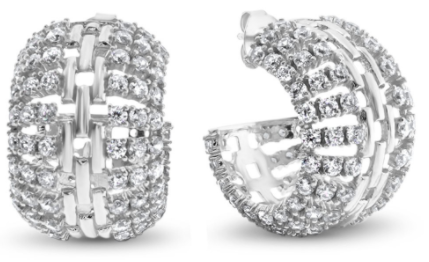 STERLING SILVER THE MAJOR VINTAGE HOOPS