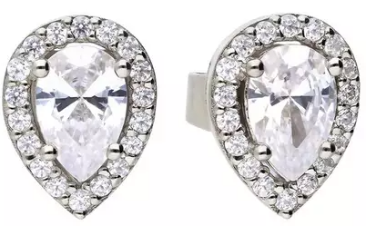 Diamonfire Teardrop Halo Earrings