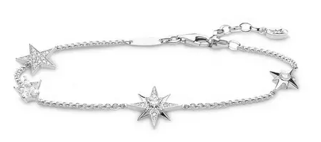 Silver Fine Star Bracelet