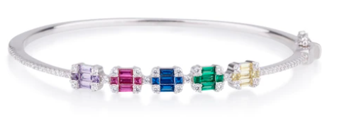 CUBES hard bracelet with colored stones