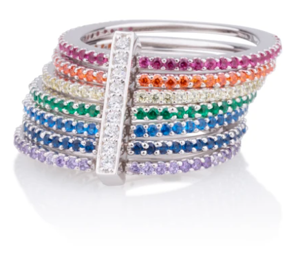 COLOR GLAM ROWS LINE RINGS