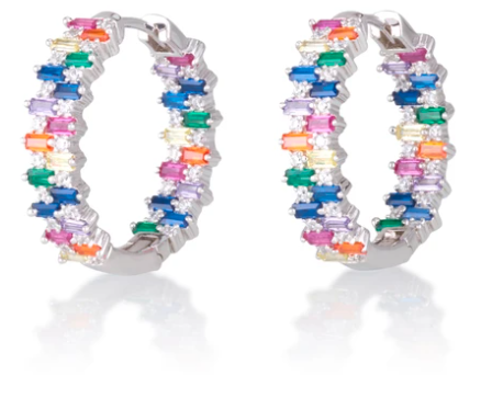 Colorful baguette earrings