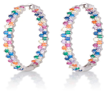 EMILY Baguette Hoop Earring