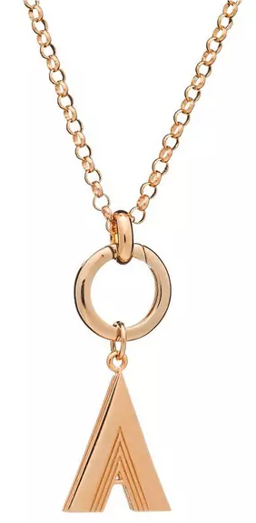 22ct Gold Plated Silver Oversized Initial Necklace