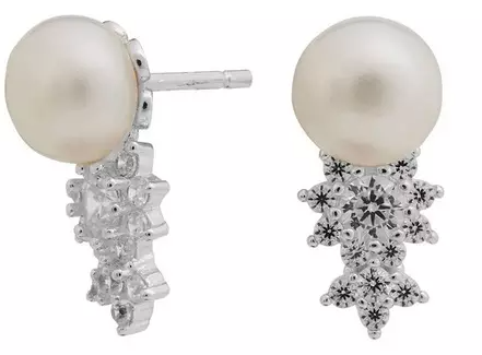 Simply Silver Sterling Silver 925 Freshwater Pearl Mini Stud
