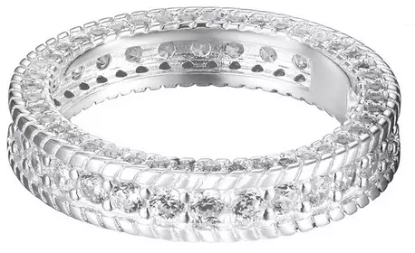 Sterling Silver & Cubic Zirconia Eternity Ring