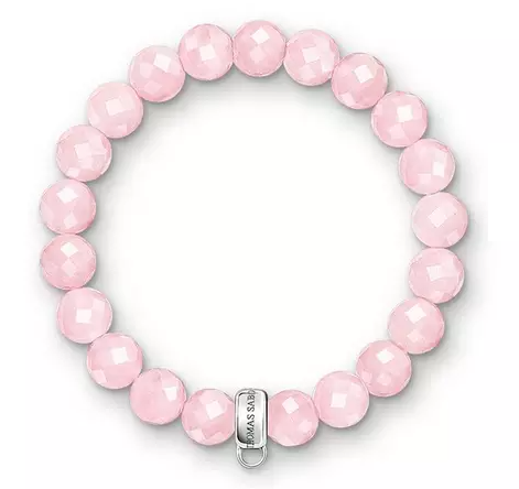 Charm Club Rose Quartz Stone Bracelet