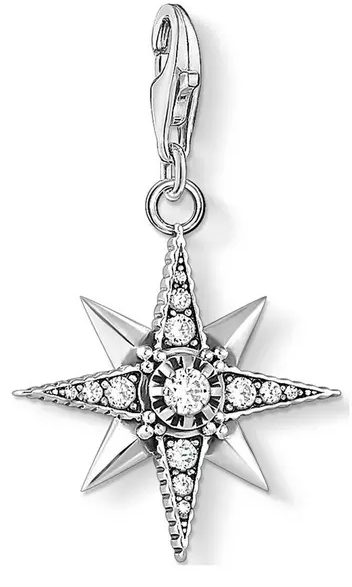 Sterling Silver Cubic Zirconia Star Charm