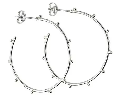 Sterling Silver Statement Hoop Earrings